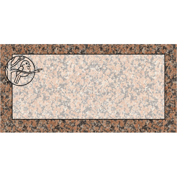 MMFS-64 Single Flat Granite Marble Burial Markers Indvidual gravesites from Mattos Monuments