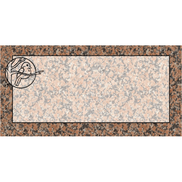 MMFS-64 Single Flat Granite Marble Burial Markers Indvidual gravesites from Mattos Monuments