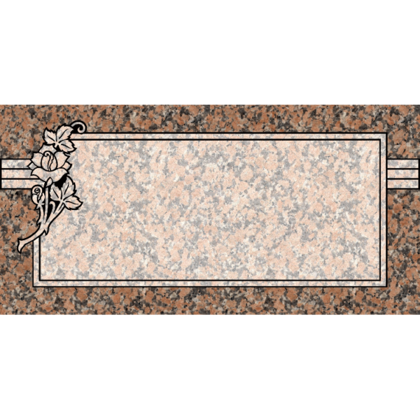 MMFS-66 Single Flat Granite Marble Burial Markers Indvidual gravesites from Mattos Monuments