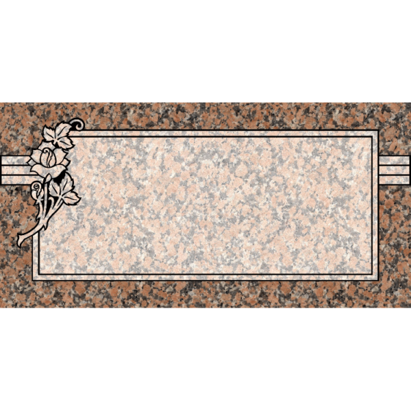 MMFS-66 Single Flat Granite Marble Burial Markers Indvidual gravesites from Mattos Monuments