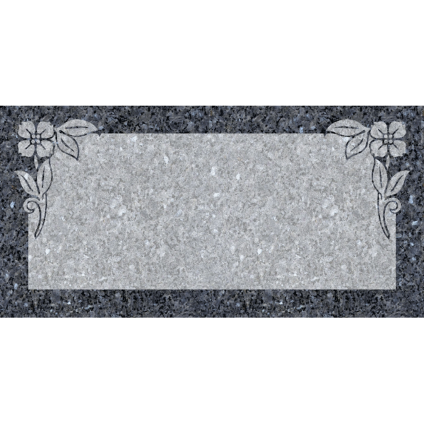 MMFS-68 Single Flat Granite Marble Burial Markers Indvidual gravesites from Mattos Monuments