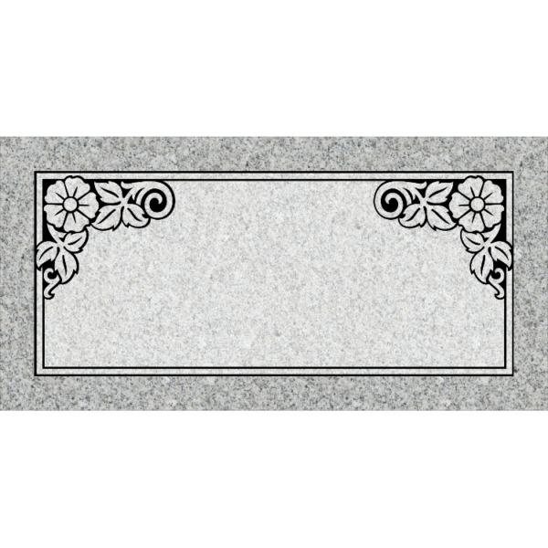 MMFS-72 Single Flat Granite Marble Burial Markers Indvidual gravesites from Mattos Monuments
