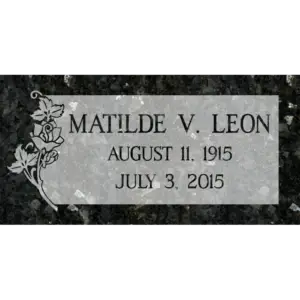 MMFS-76 Single Flat Granite Marble Burial Markers Indvidual gravesites from Mattos Monuments