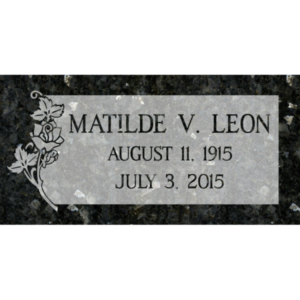MMFS-76 Single Flat Granite Marble Burial Markers Indvidual gravesites from Mattos Monuments