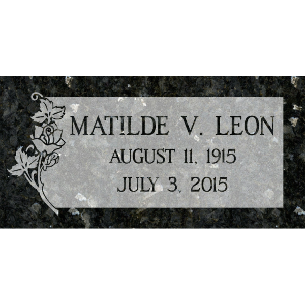 MMFS-76 Single Flat Granite Marble Burial Markers Indvidual gravesites from Mattos Monuments