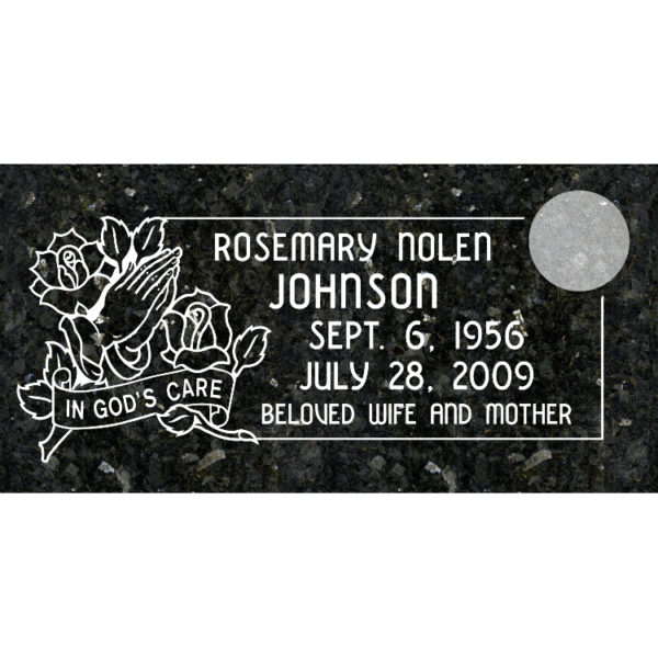 MMFS-81 Single Flat Granite Marble Burial Markers Indvidual gravesites from Mattos Monuments