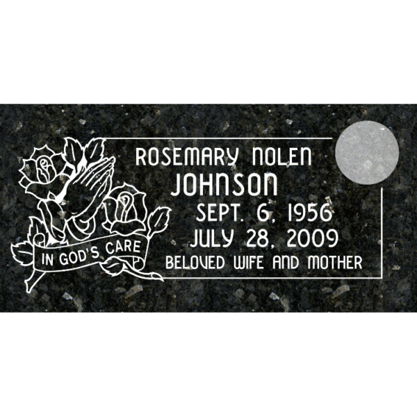 MMFS-81 Single Flat Granite Marble Burial Markers Indvidual gravesites from Mattos Monuments