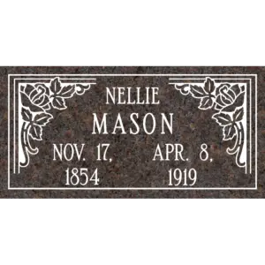 MMFS-87 Single Flat Granite Marble Burial Markers Indvidual gravesites from Mattos Monuments