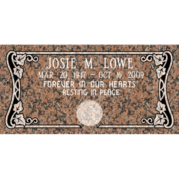 MMFS-88 Single Flat Granite Marble Burial Markers Indvidual gravesites from Mattos Monuments