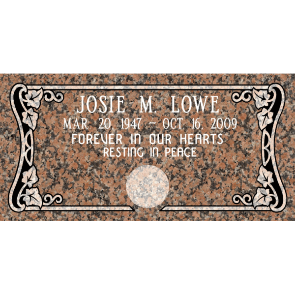 MMFS-88 Single Flat Granite Marble Burial Markers Indvidual gravesites from Mattos Monuments