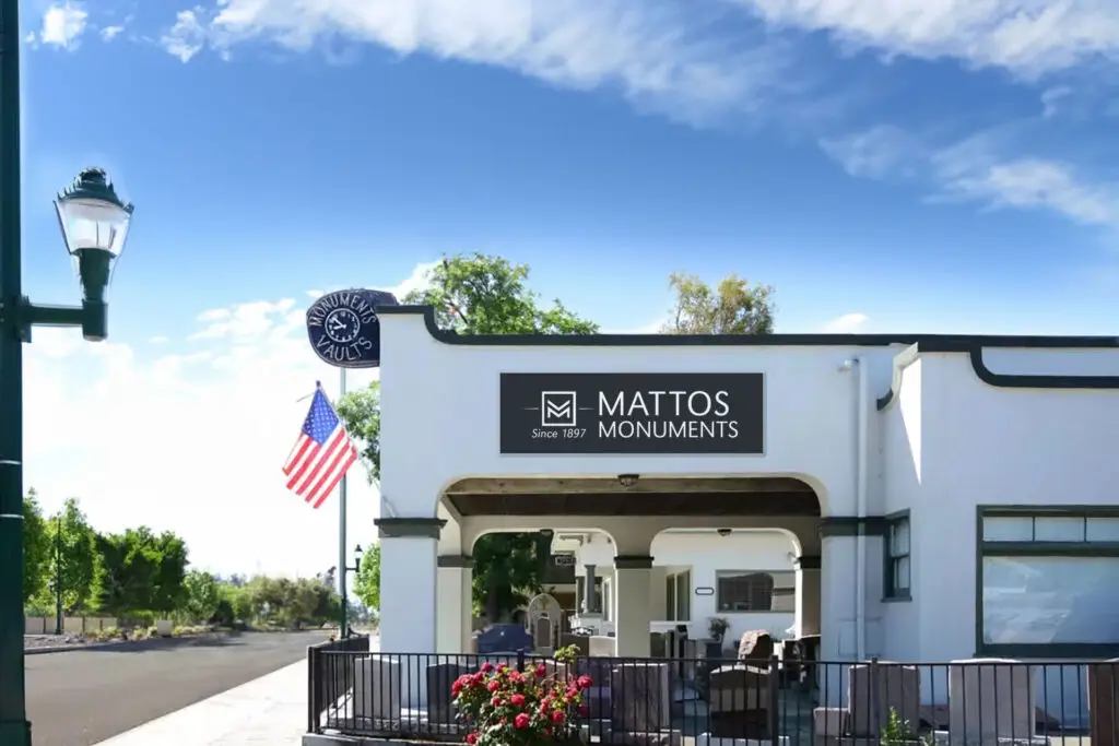 Learn About Us. photo of exterior Mattos Monument building in Hayward, California