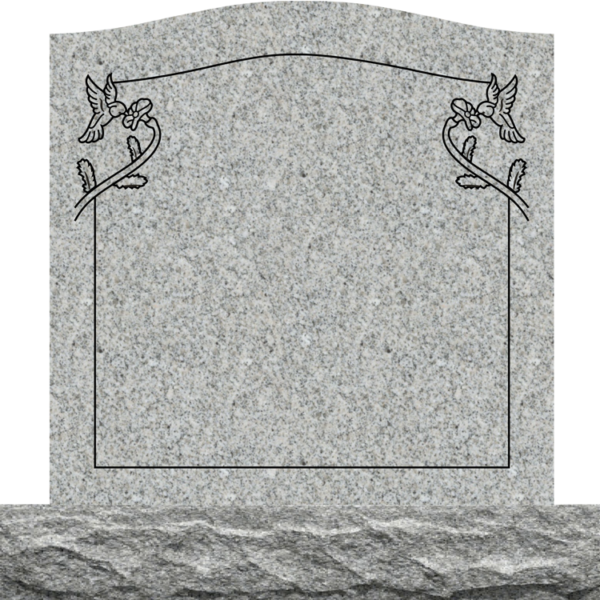 MMUC-103 upright companion gravestone marker design from Mattos Memorials in Hayward California