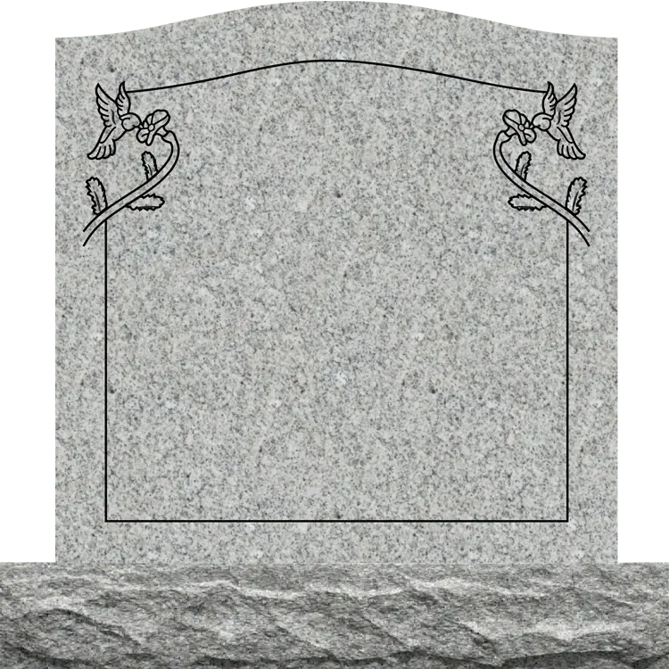MMUC-103 upright companion gravestone marker design from Mattos Memorials in Hayward California
