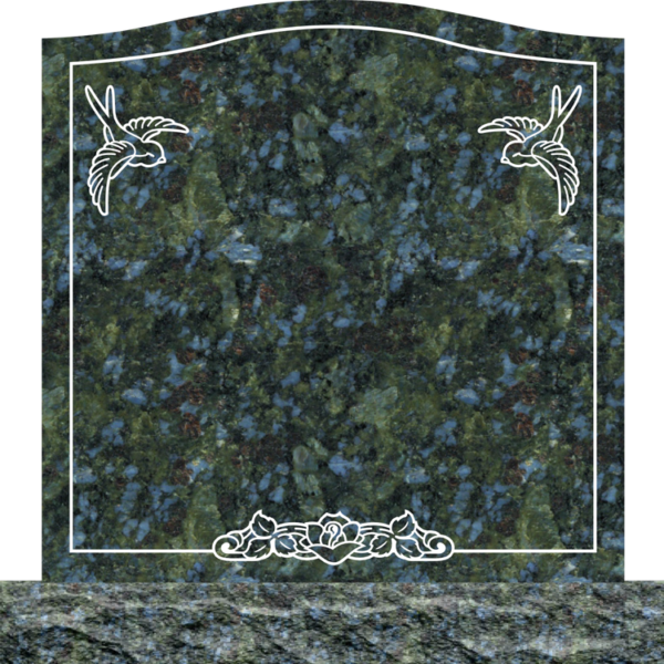 MMUC-104 upright companion gravestone marker design from Mattos Memorials in Hayward California