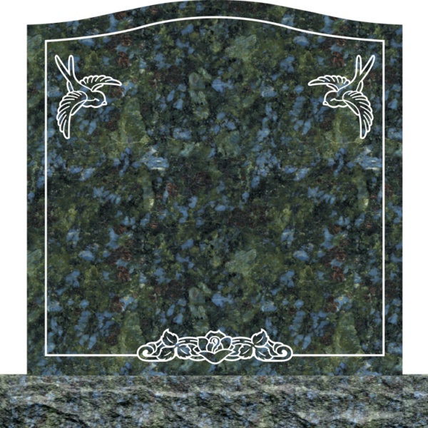 MMUC-104 upright companion gravestone marker design from Mattos Memorials in Hayward California