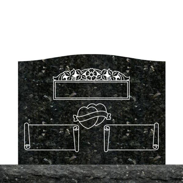 MMUC-105 upright companion gravestone marker design from Mattos Memorials in Hayward California