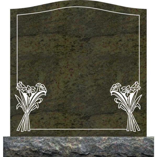 MMUC-106 upright companion gravestone marker design from Mattos Memorials in Hayward California