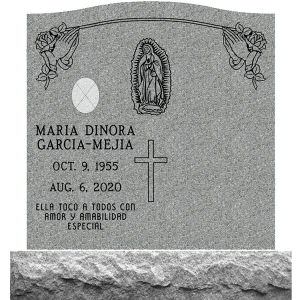 MMUC-115 upright companion gravestone marker design from Mattos Memorials in Hayward California