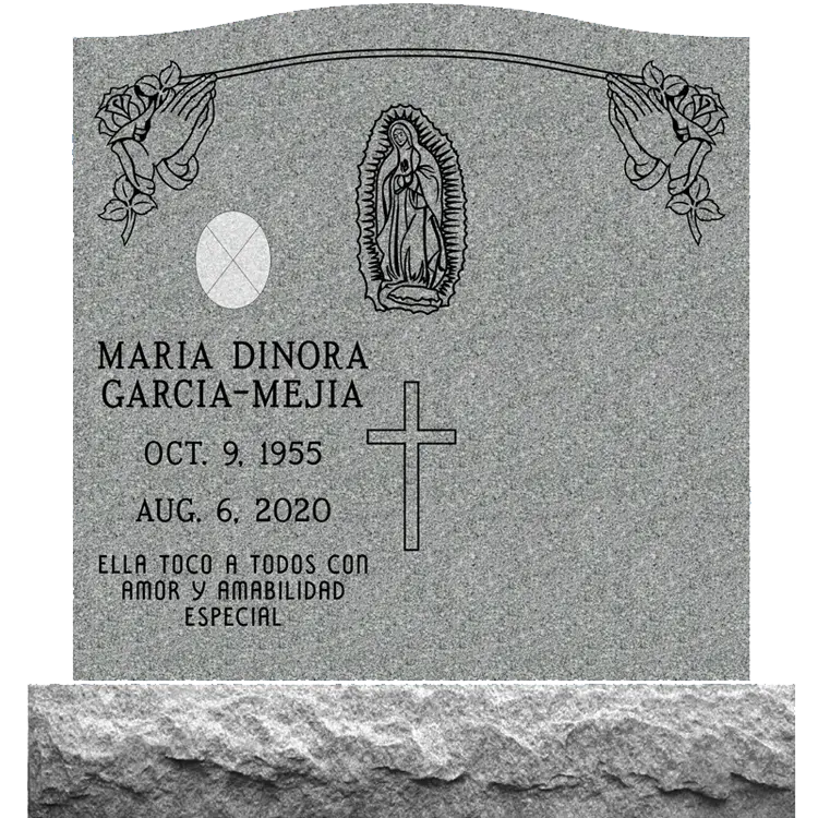 MMUC-115 upright companion gravestone marker design from Mattos Memorials in Hayward California