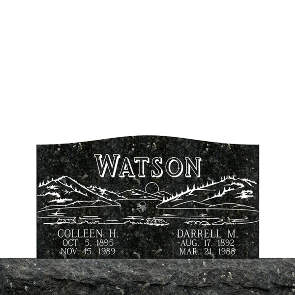 MMUC-133upright companion gravestone marker design from Mattos Memorials in Hayward California