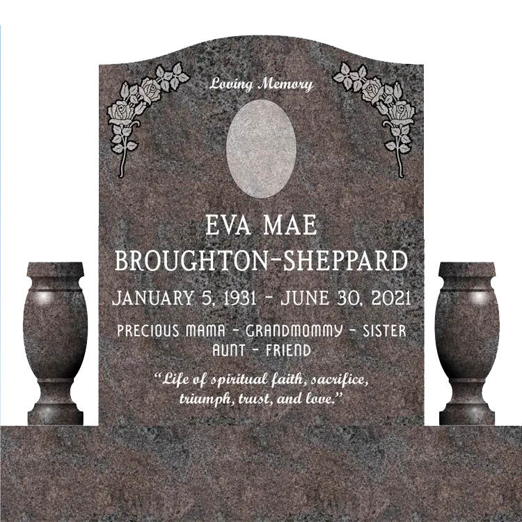 MMUC-81 upright companion gravestone marker design from Mattos Memorials in Hayward California