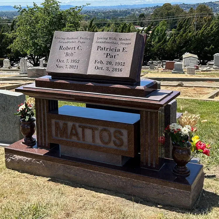 MMUcustom-40 Custom Designed Upright Grave Markers & Headstone Maker in California San Francisco Bay Area Hayward