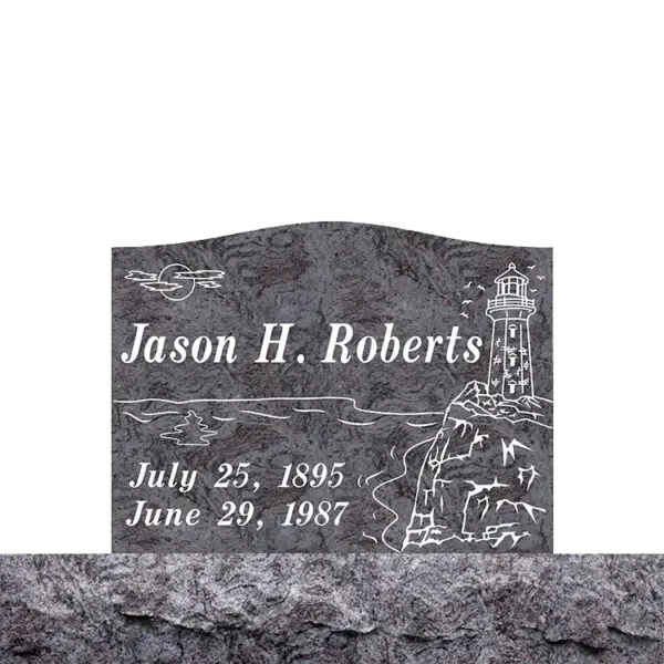 MMSS-30 graphic of a slant grave marker memorial for an individual