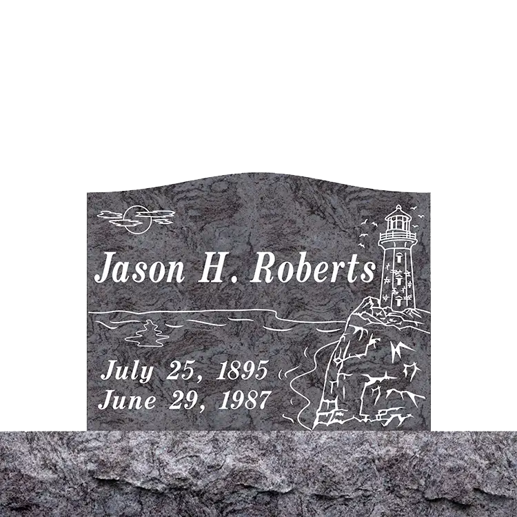 MMSS-30 graphic of a slant grave marker memorial for an individual