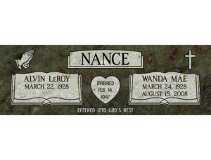 MMFC-38 Companion Flat Granite Marble Burial Markers multi-person double gravesites from Mattos Monuments