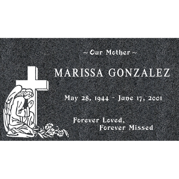 MMFS-159 Single Flat Granite Marble Burial Markers Indvidual gravesites from Mattos Monuments