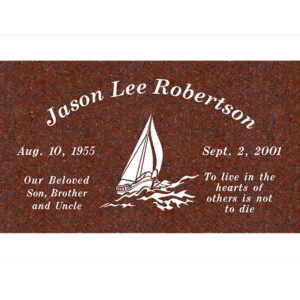MMFS-165 Single Flat Granite Marble Burial Markers Indvidual gravesites from Mattos Monuments
