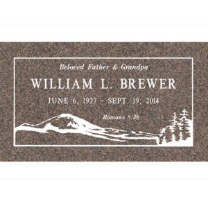 MMFS-166 Single Flat Granite Marble Burial Markers Indvidual gravesites from Mattos Monuments