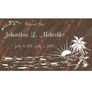MMFS-168 Single Flat Granite Marble Burial Markers Indvidual gravesites from Mattos Monuments
