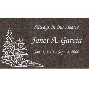 MMFS-169 Single Flat Granite Marble Burial Markers Indvidual gravesites from Mattos Monuments