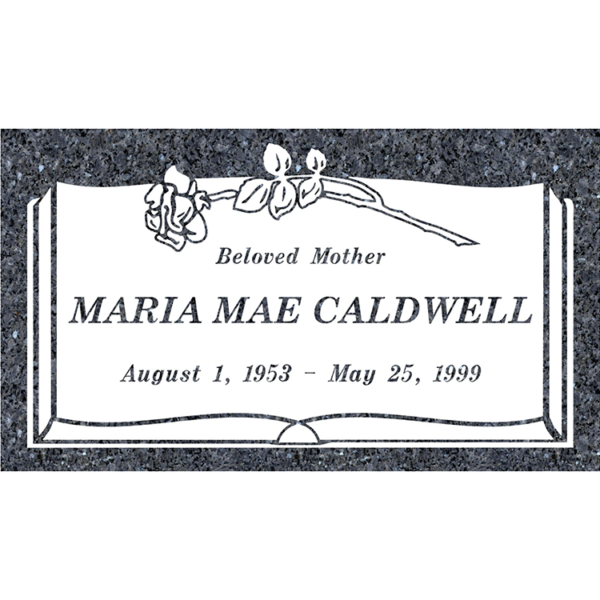 MMFS-183 Single Flat Granite Marble Burial Markers Indvidual gravesites from Mattos Monuments