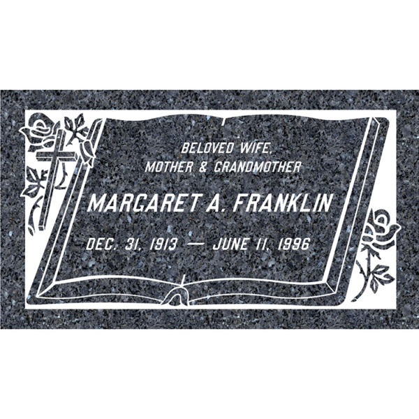 MMFS-187 Single Flat Granite Marble Burial Markers Indvidual gravesites from Mattos Monuments
