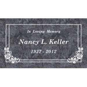 MMFS-197 Single Flat Granite Marble Burial Markers Indvidual gravesites from Mattos Monuments