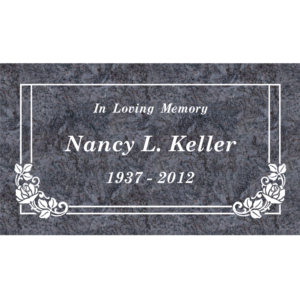 MMFS-197 Single Flat Granite Marble Burial Markers Indvidual gravesites from Mattos Monuments