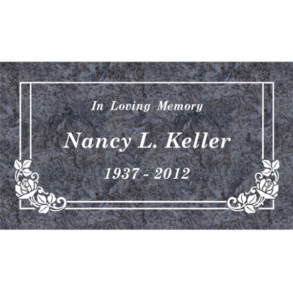 MMFS-197 Single Flat Granite Marble Burial Markers Indvidual gravesites from Mattos Monuments