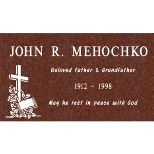 MMFS-204 Single Flat Granite Marble Burial Markers Indvidual gravesites from Mattos Monuments