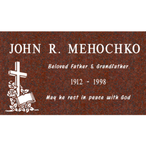 MMFS-204 Single Flat Granite Marble Burial Markers Indvidual gravesites from Mattos Monuments