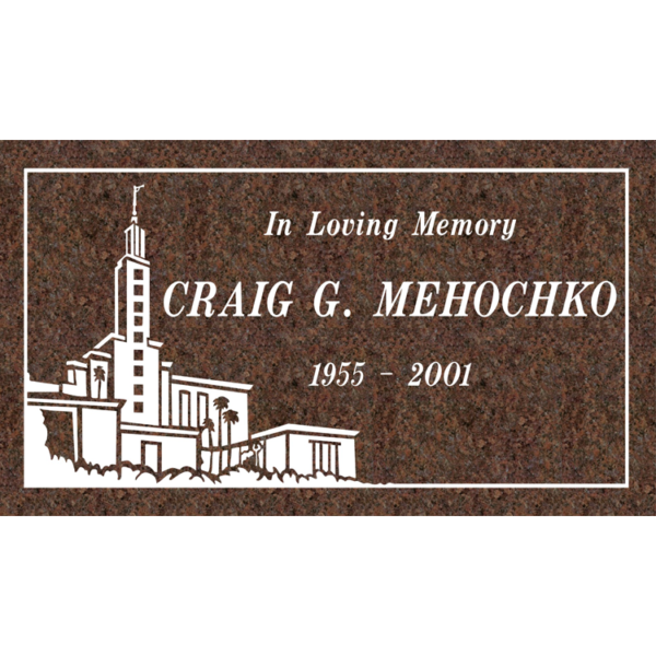 MMFS-206 Single Flat Granite Marble Burial Markers Indvidual gravesites from Mattos Monuments