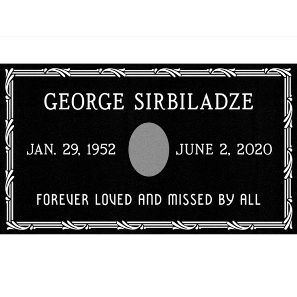 MMFS-207 Single Flat Granite Marble Burial Markers Indvidual gravesites from Mattos Monuments