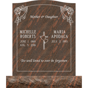 MMUC-160 Upright Companion Grave Markers for more than one person & Headstone Maker in California San Francisco Bay Area Hayward