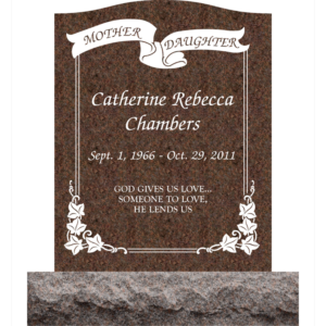 MMUS-71 upright single gravestone marker design from Mattos Memorials in Hayward California