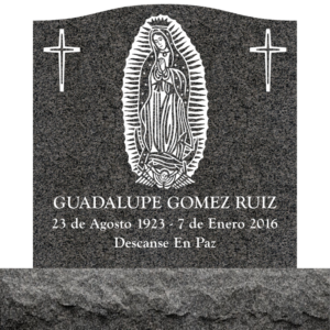 MMUS-72 upright single gravestone marker design from Mattos Memorials in Hayward California