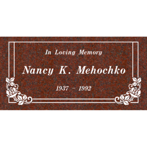 MMFS-214 Single Flat Granite Marble Burial Markers Indvidual headstone Mattos