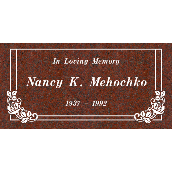 MMFS-214 Single Flat Granite Marble Burial Markers Indvidual headstone Mattos