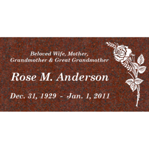 MMFS-226 Single Flat Granite Marble Burial Markers Indvidual headstone Mattos