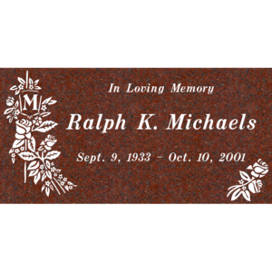 MMFS-245 Single Flat Granite Marble Burial Markers Indvidual headstone Mattos